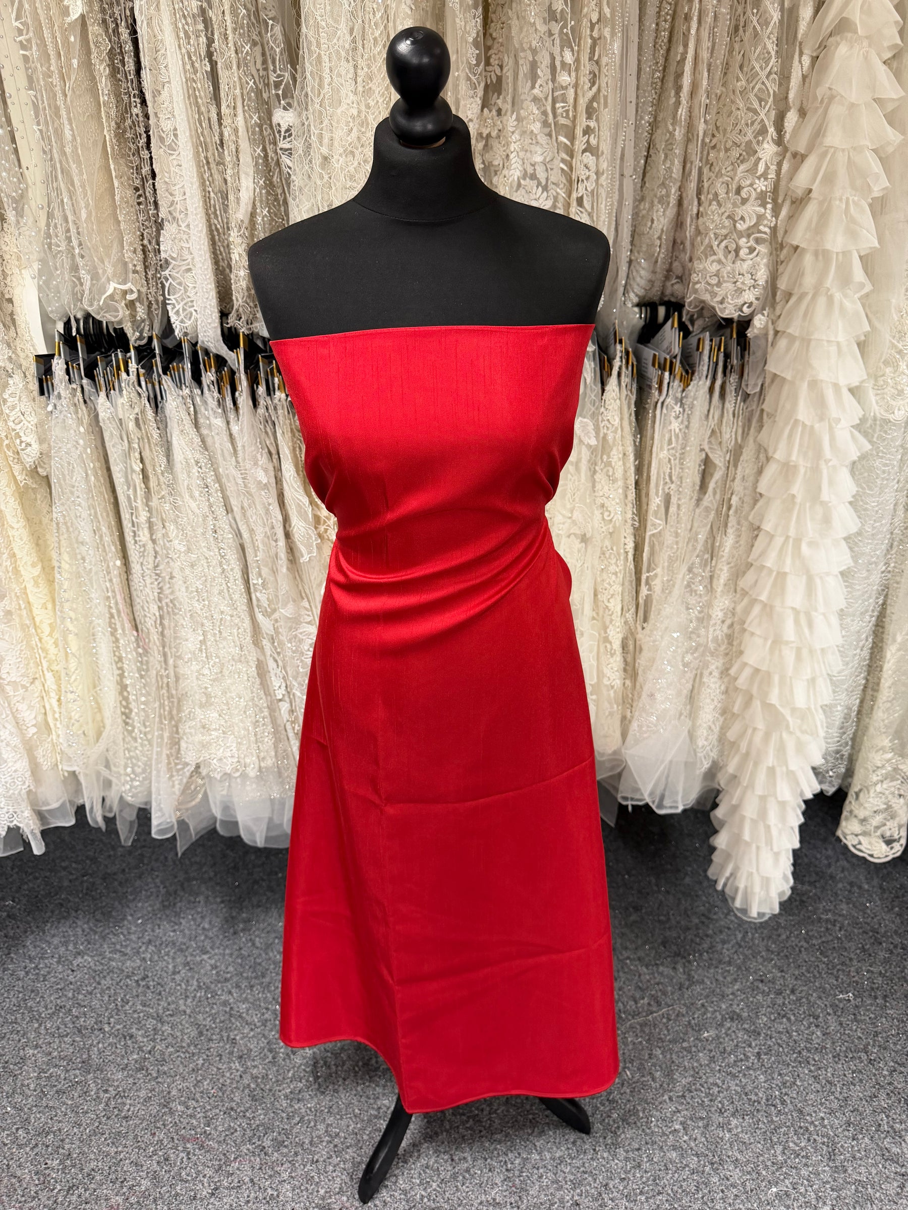 Dupion en satin de polyester rouge - Clarté (P967)