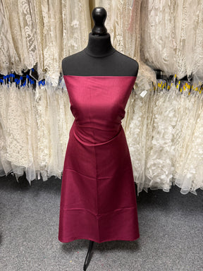 Dupion en polyester vin foncé avec envers en satin - Clarté (P967)