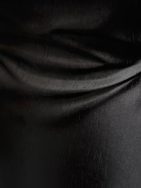 Dupion en satin de polyester noir - Clarté (P967)