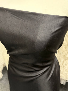 Dupion en satin de polyester noir - Clarté (P967)