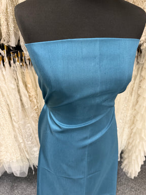 Dupion en satin de polyester bleu sarcelle - Clarté (P967)