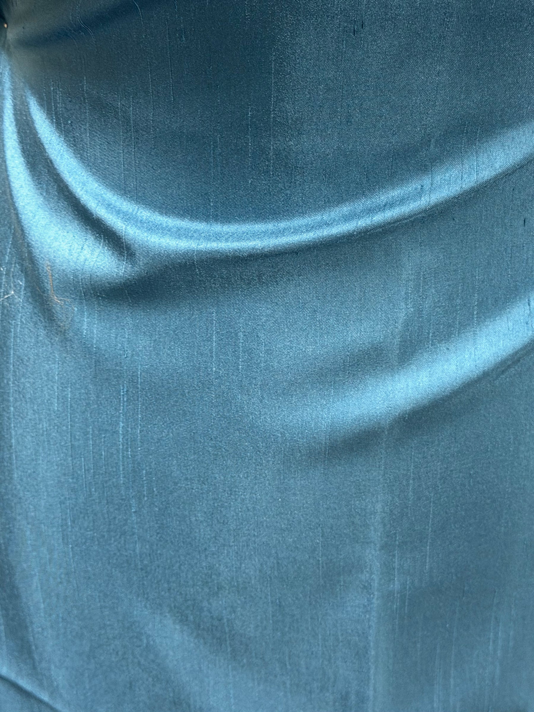 Dupion en satin de polyester bleu sarcelle - Clarté (P967)