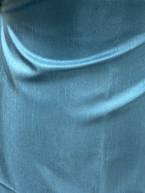 Dupion en satin de polyester bleu sarcelle - Clarté (P967)