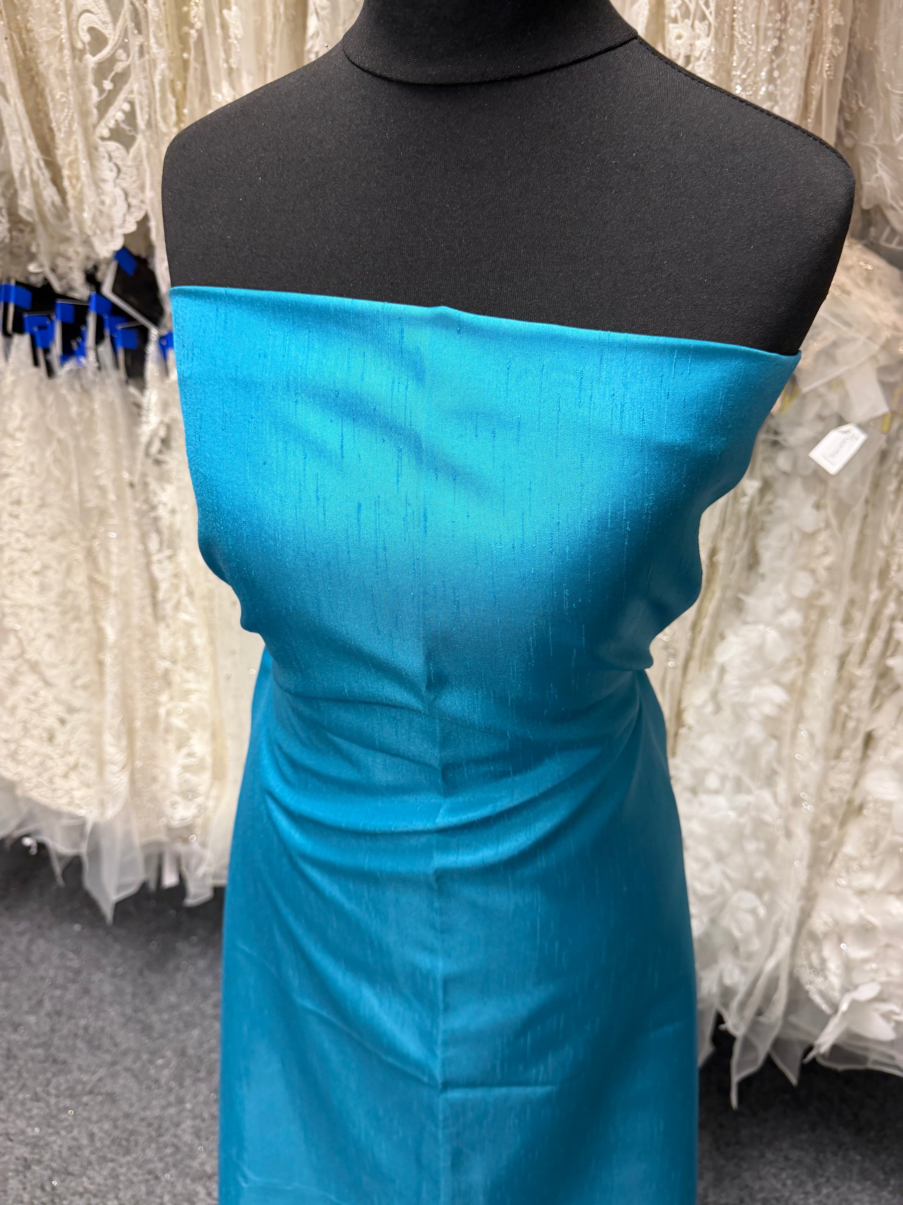 Dupion en satin de polyester turquoise - Clarté (P967)