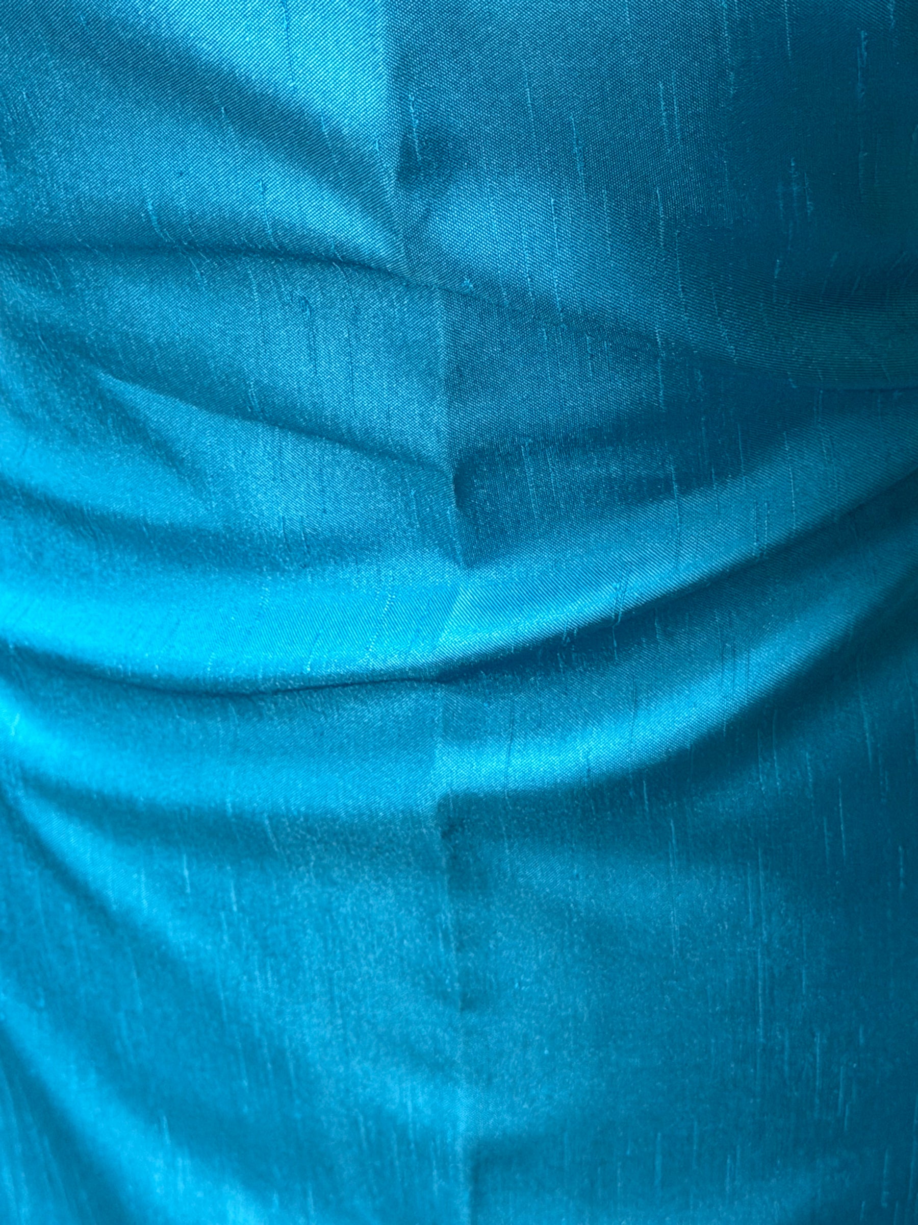 Dupion en satin de polyester turquoise - Clarté (P967)