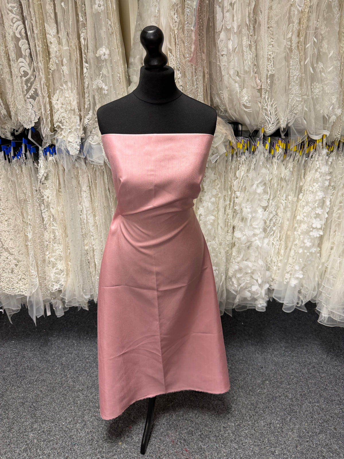 Dupion en satin de polyester rose clair - Clarté (P967)