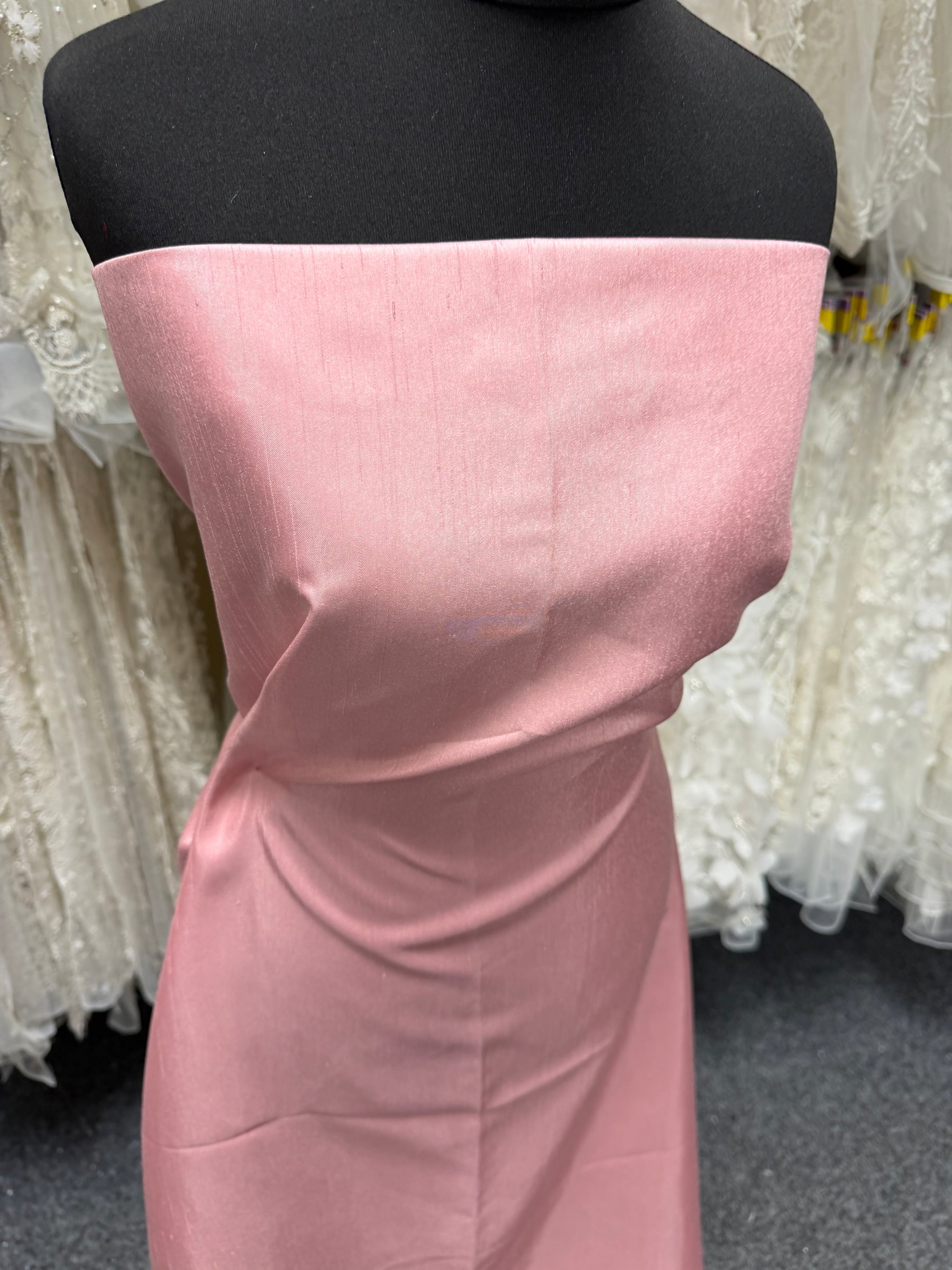 Dupion en satin de polyester rose clair - Clarté (P967)