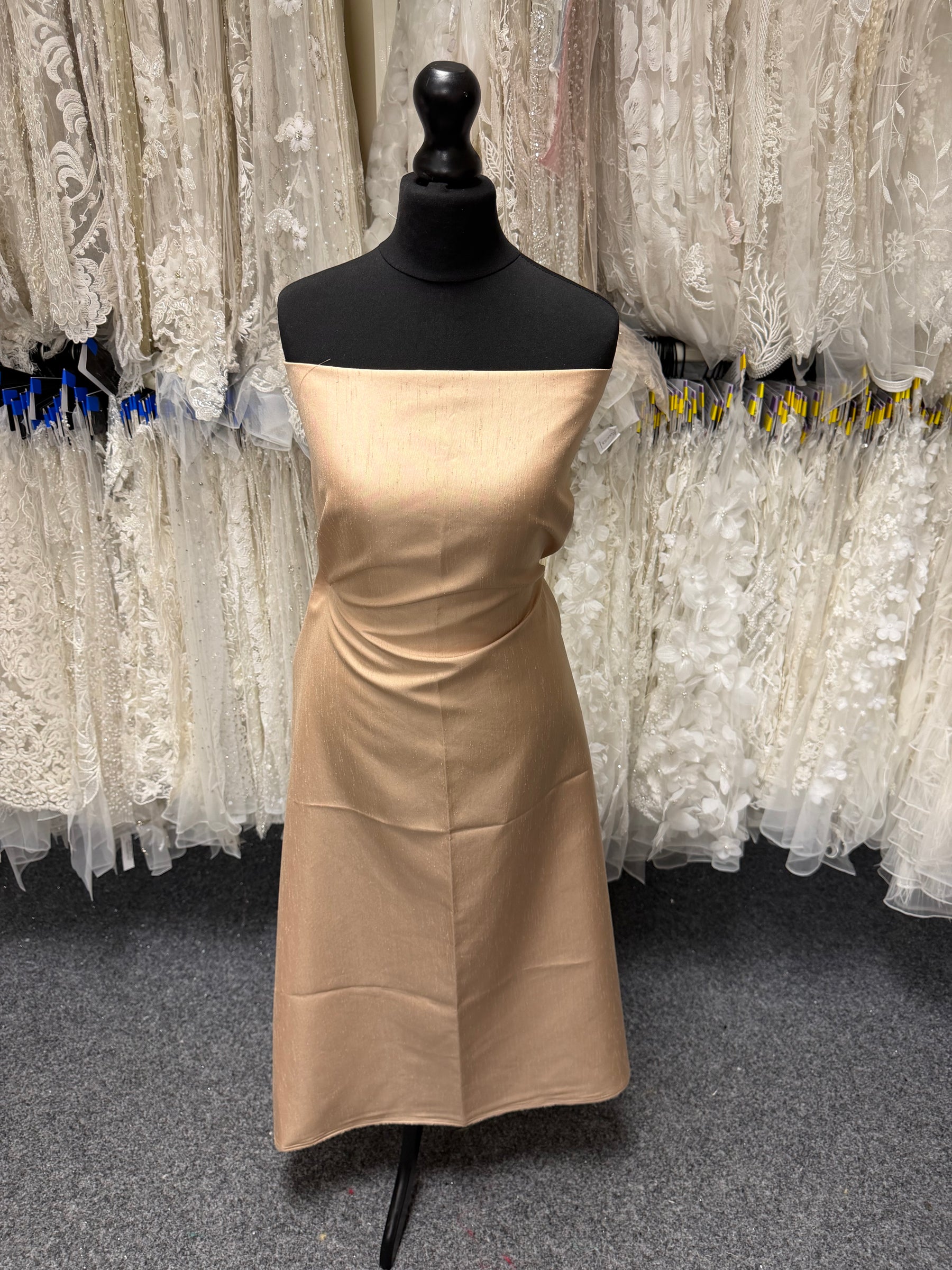 Beige Polyester Satin Backed Dupion - Clarity (P967)