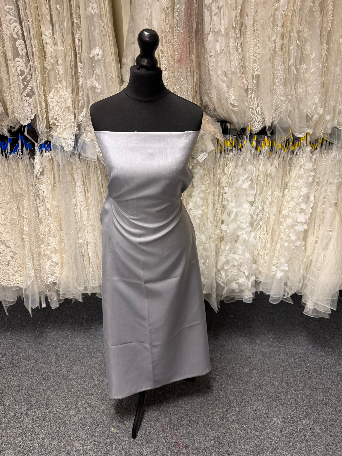 Dupion en polyester métallisé avec envers en satin - Clarté (P967)