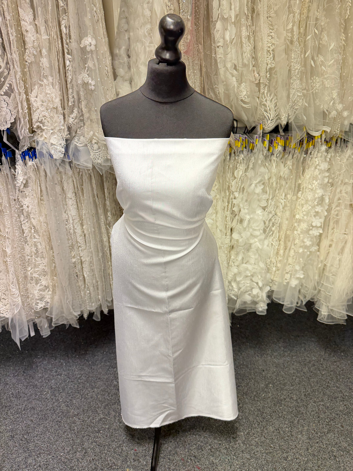 Dupion en satin de polyester blanc - Clarté (P967)