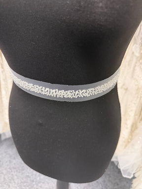 Bordure de Robe Perles Blanches - EH2003