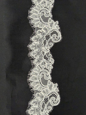 Ivory Corded Lace Trim - Zaru