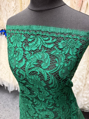 Dentelle cordée française émeraude Eco - LA4007