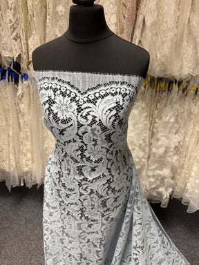 Dentelle Cordonnée Française Écologique Bleu Poudré - LA4007