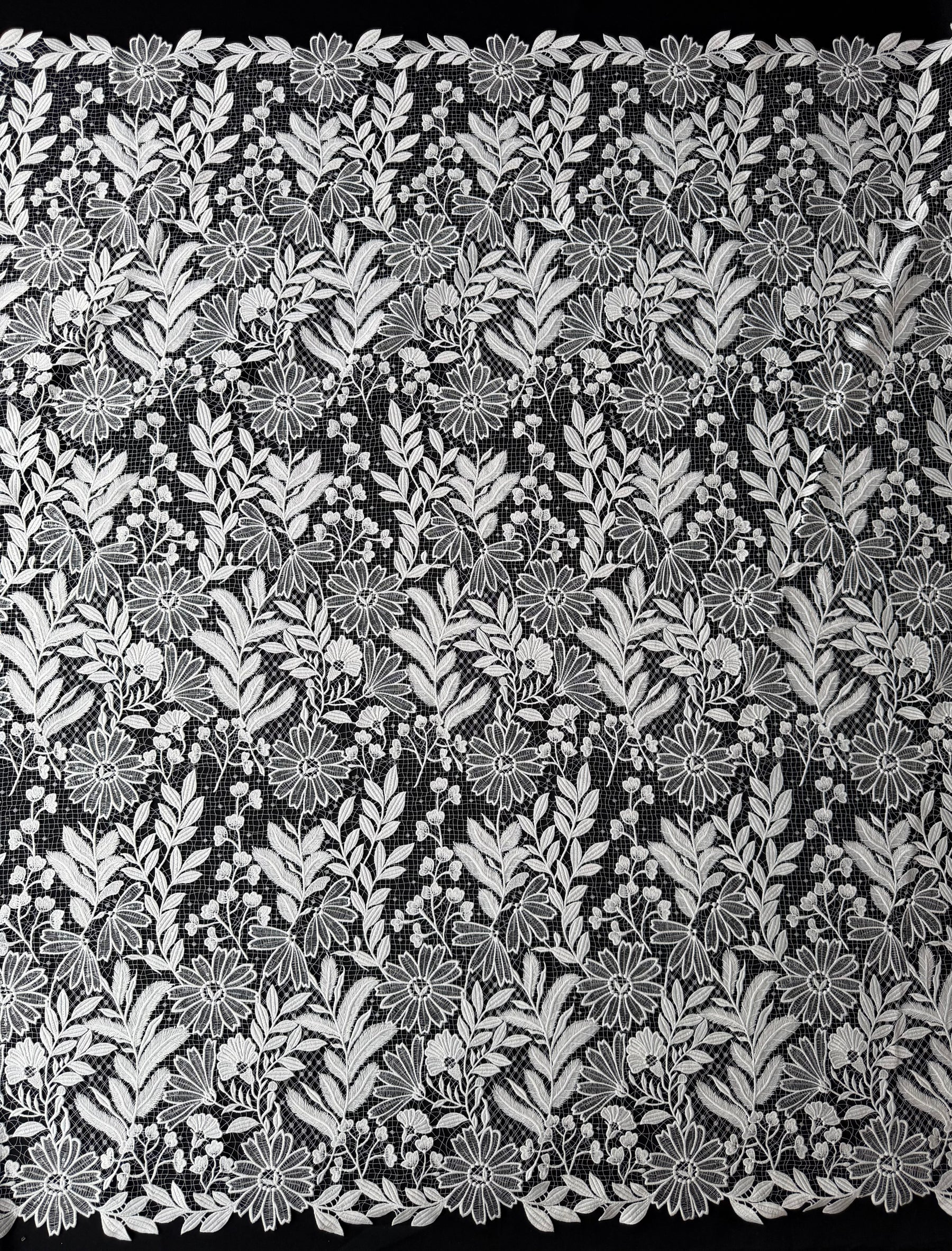 Dentelle de mariée à paillettes ivoire - EB3049