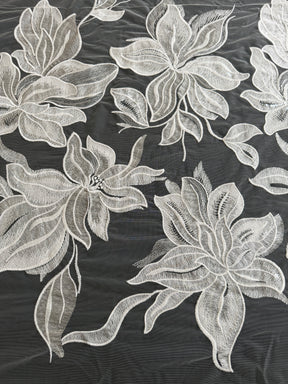 Dentelle brodée de sequins ivoire - EB3058