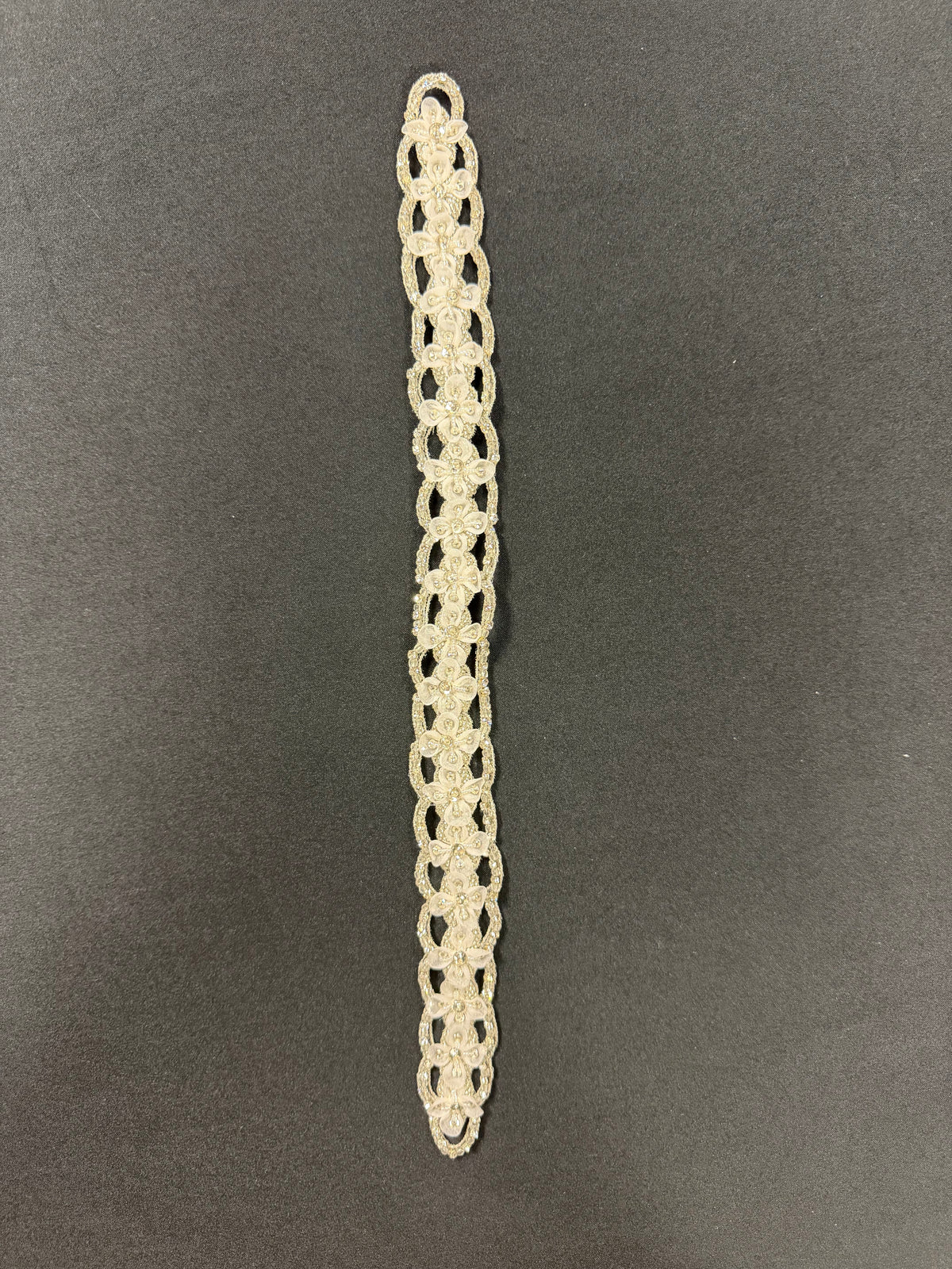 Motif perlé argenté - MH1014