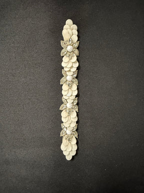 Motif cristal ivoire/argent - MH1003