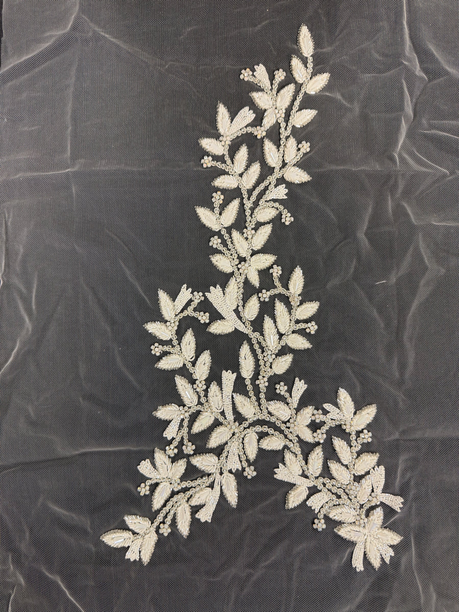Motif Cristal Ivoire/Argent - MH1002