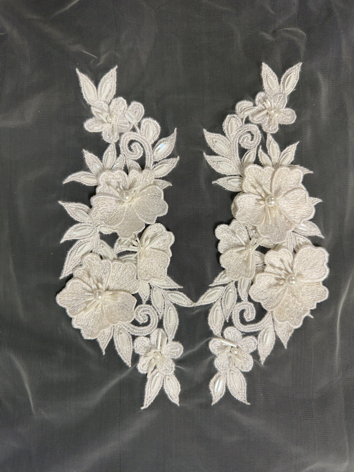 Motif perlé 3D ivoire - MH4001