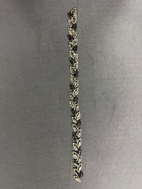 Motif cristal noir/argenté – MH1004