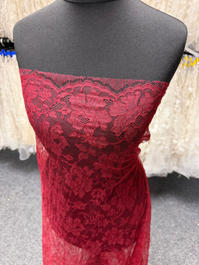 Dentelle Chantilly Rouge Bordeaux - P177