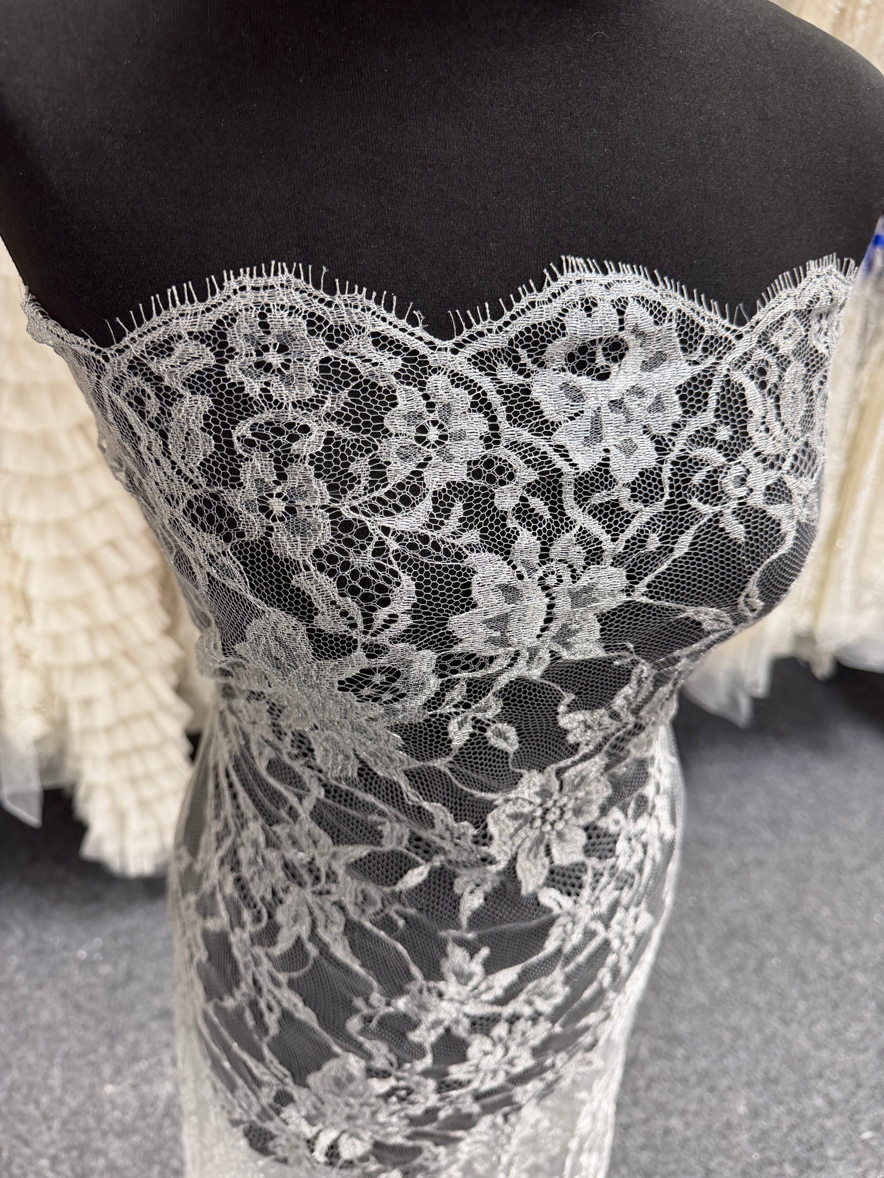 Dentelle Chantilly Argentée - P193