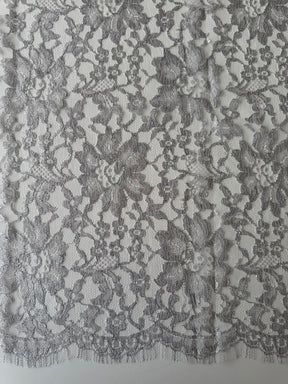 Dentelle Chantilly Argent Métallisé - P184