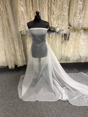 Organza blanc en polyorganza - P150