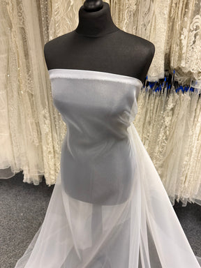 Organza blanc en polyorganza - P150