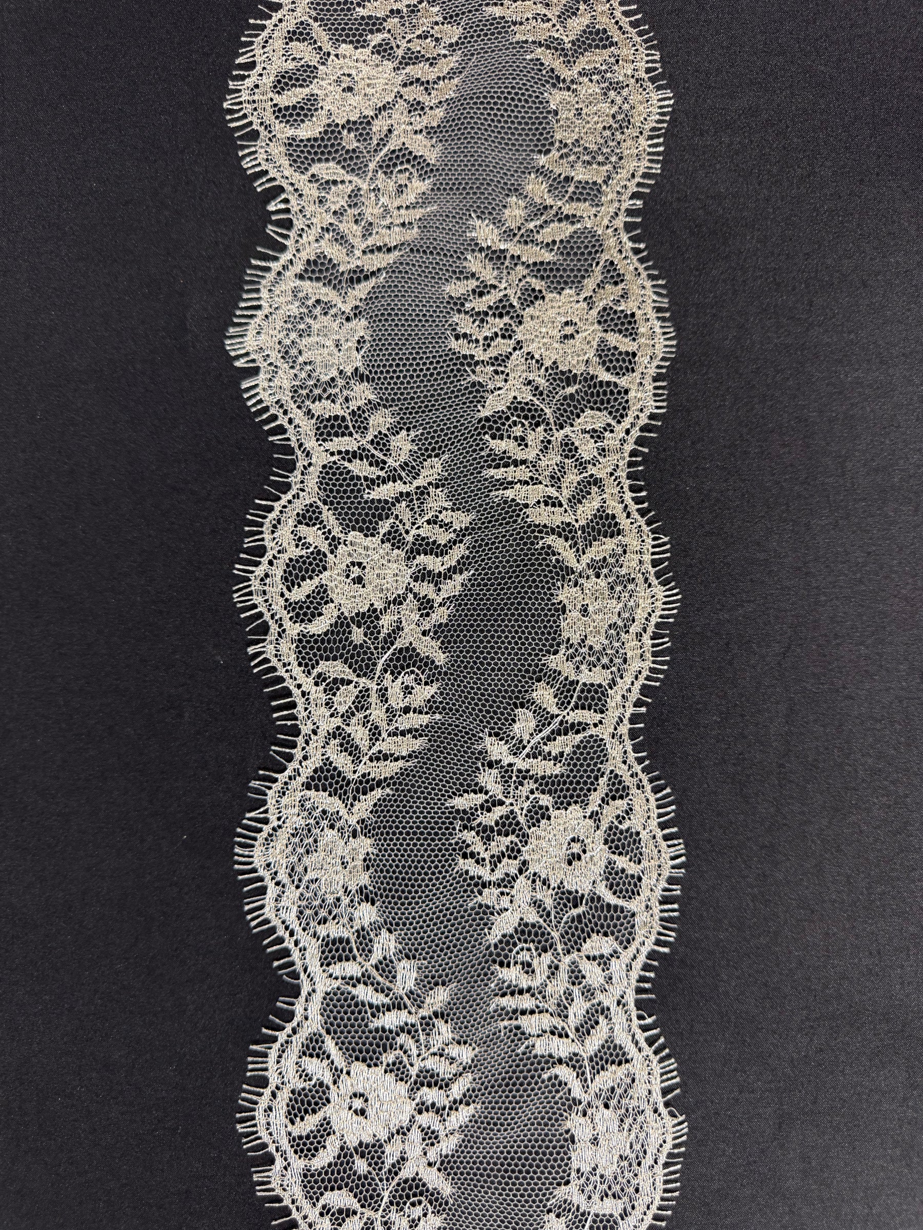 Galon de dentelle de Chantilly argenté - EE4003