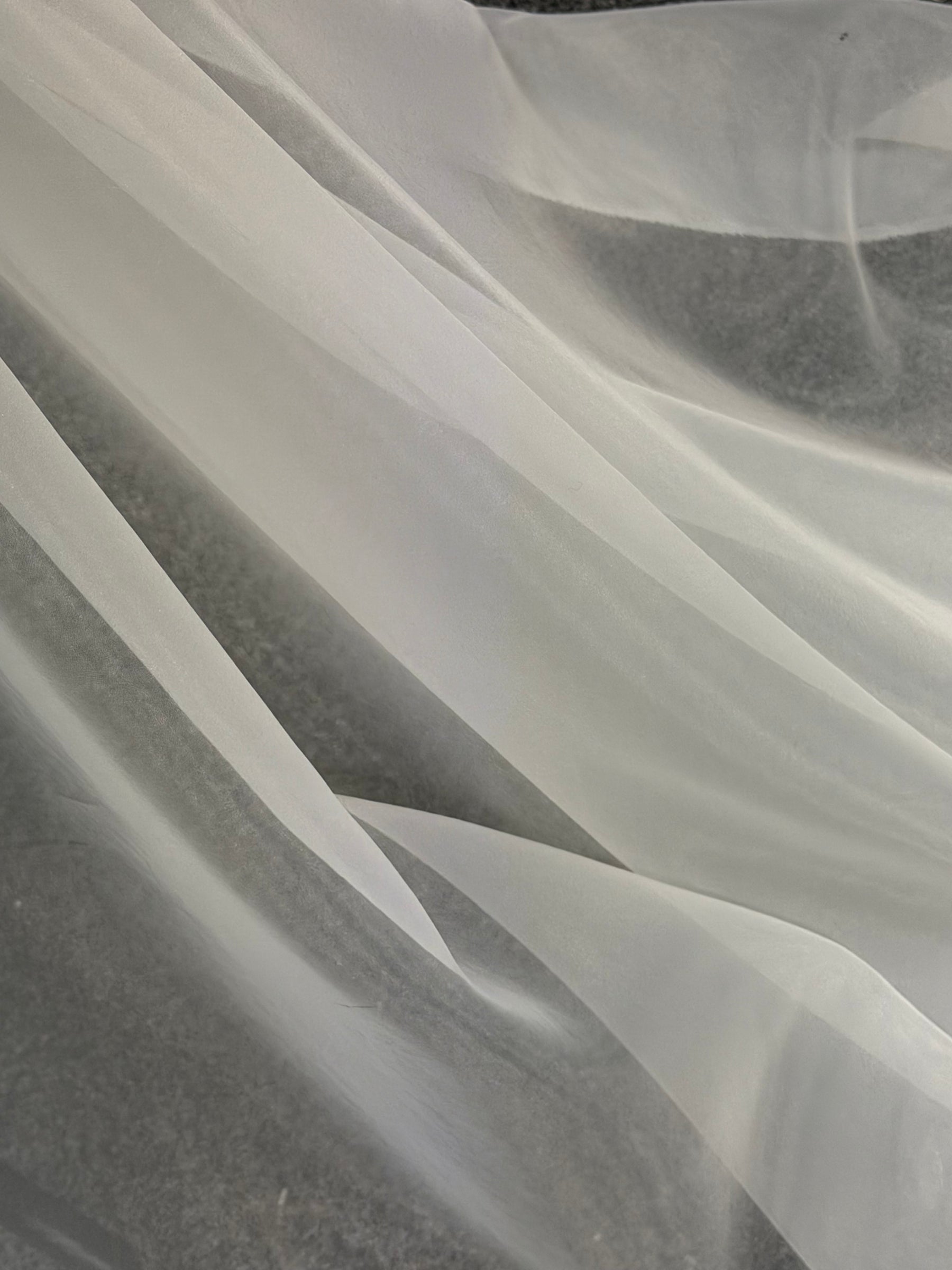 Organza poly ivoire pâle - P150