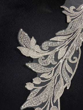 Bordure en dentelle sequin argile - EF3004