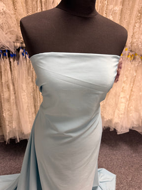 Satin de polyester bleu canard léger - Juxtaposition