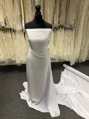 Satin de polyester blanc léger - Juxtaposition