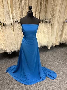 Satin de polyester bleu pétrole léger - Juxtaposition