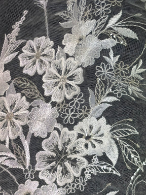 Dentelle brodée de sequins ivoire - EB3036