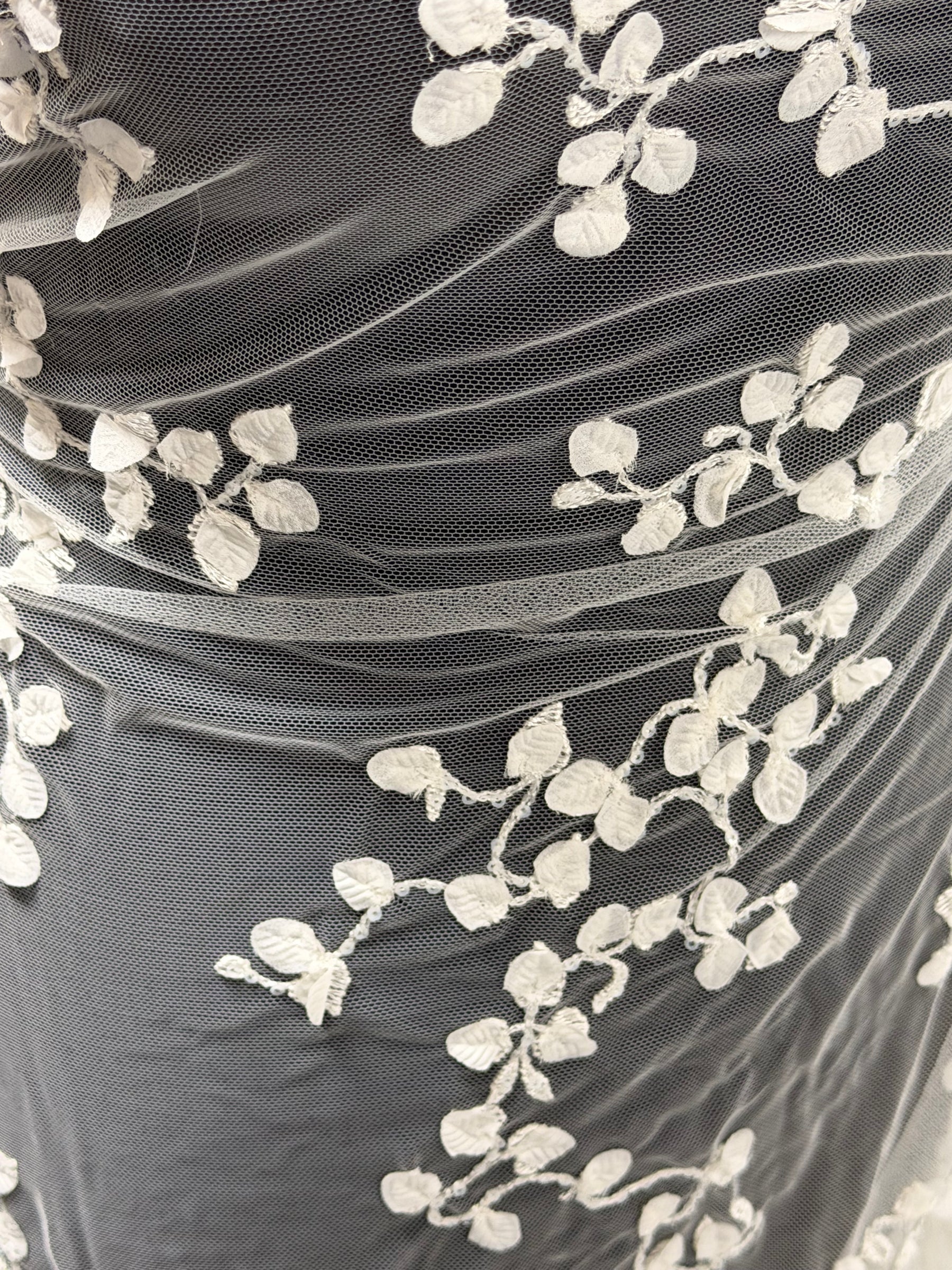 Dentelle brodée de sequins ivoire - EB3042