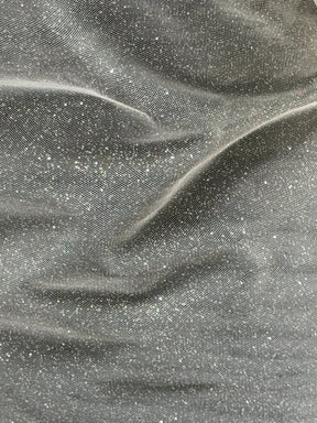 Tulle ivoire à paillettes argentées - P15