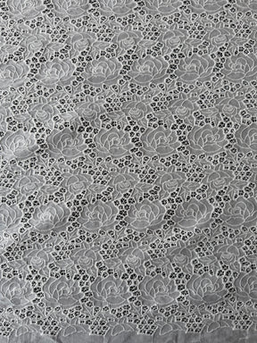 Coton brodé ivoire - EB6001