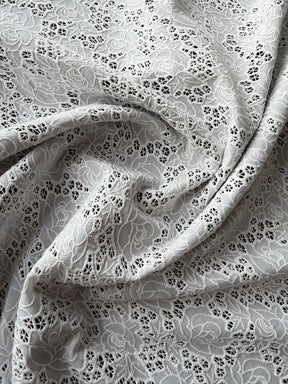 Coton brodé ivoire - EB6001