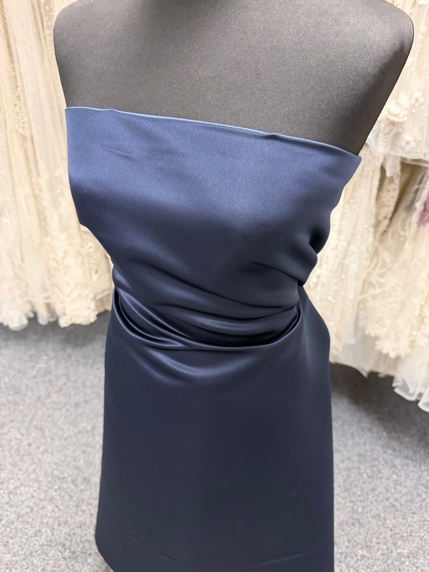 Satin Duchesse Polyester Marine - Contessa