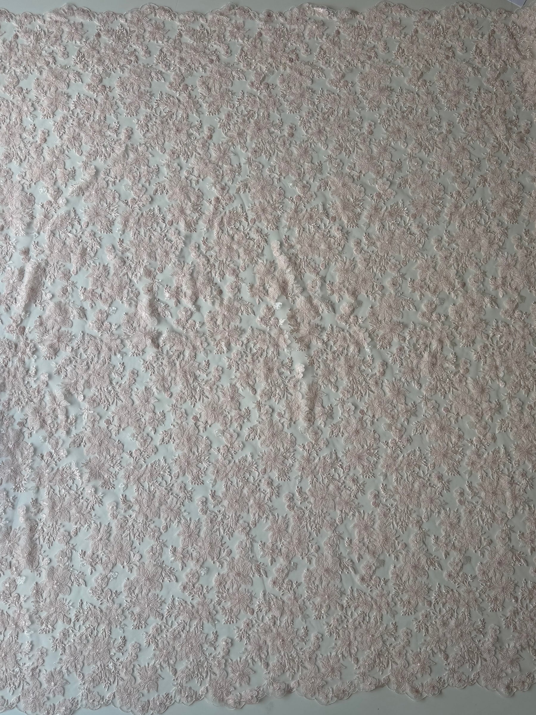 Dentelle brodée rose pâle - EB3053