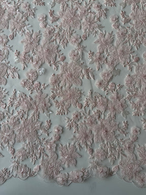 Dentelle brodée rose pâle - EB3053