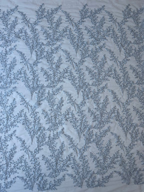 Dentelle à Paillettes Bleu Calcaire - EB3065