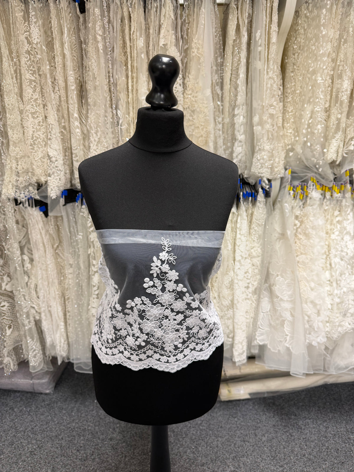 Dentelle passepoilée blanche - T982