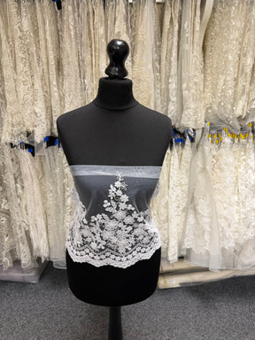 Dentelle passepoilée blanche - T982