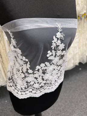 Dentelle passepoilée blanche - T982