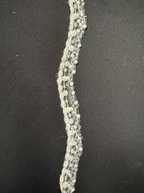 Galon de perles et de sequins ivoire - T929