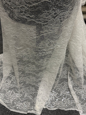 Dentelle à sequins ivoire - LB6003